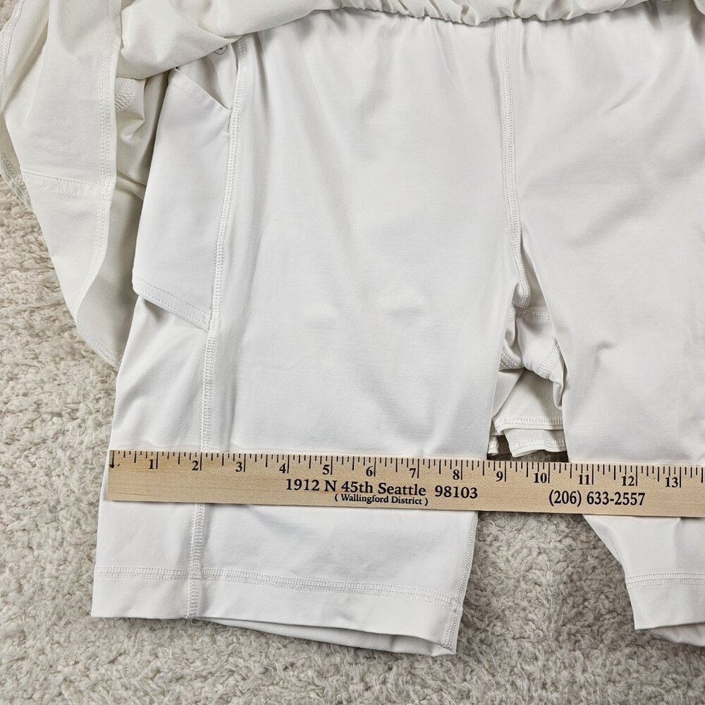 Lululemon Tennis Skirt Women's 12 White Court Rival High Rise Athleisure Running - Picture 5 of 12